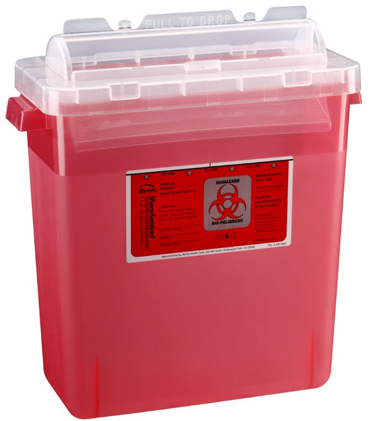 3 GALLON Sharps Container Red/Rotating Lid (12/CS)